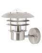 Brilliant Terrence 45781/82 RVS buitenwandlamp met transparant glas met lamellen ervoor