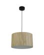 Searchlight Meadow 49711BK hanglamp met zwarte pendel en ronde kap van gras