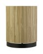 Searchlight Meadow 49714BK wandlamp met onder een zwart metalen rand en half ronde kap van gras daarboven