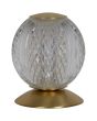 Searchlight Allure EU51482SB 13cm hoog messing tafellampje met acryl bol
