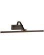 Searchlight Bilbao 5551-51BG brandende geborsteld zwart gouden schilderijlamp met dunne balk met LED strip daaronder