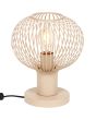 Trio Gila 565700166 brandende zand kleurige tafellamp met bolvormige kap van metaaldraad