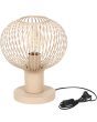Trio Gila 565700166 zand kleurige tafellamp met bolvormige kap van metaaldraad