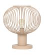 Trio Gila 565790166 zand kleurige 37cm hoge tafellamp met bolvormige kap van metaaldraad