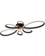 Trio Fly 645619132 brandende grote zwarte plafondlamp van gevormde LED balken