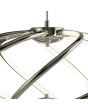Searchlight Magic 6500-7CC detailfoto van de buizen van de chromen hanglamp met zeven armen samen een ovaal vormend met LED strips aan de binnenzijde