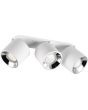 Trio Guayana 651000331 mat witte richtbare drie spot met reflectors, ingebouwd