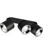 Trio Guayana 651000332 mat zwarte richtbare drie spot met reflectors, ingebouwd