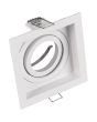Trio Kenai 651600131 witte kantelbare verzonken vierkant metalen inbouwspot voor GU10 lampen