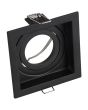 Trio Kenai 651600132 zwarte kantelbare verzonken vierkant metalen inbouwspot voor GU10 lampen