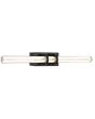 Searchlight Parma zwarte spiegellamp met drie hoekige LED stang