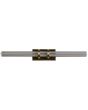 Searchlight Parma messing spiegellamp met 47cm lange drie hoekige stang als LED unit