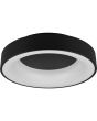 Trio Girona 671210132 plafonniere met zwarte rand en lichtgevende ring met geïntegreerde LED