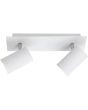 Trio Marley 802400201 witte spot met rechthoekige plafondplaat en twee cilindervormig spotjes met GU10 lamp