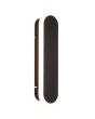 Searchlight Bordo langwerpige zwarte wandlamp voor buiten van 30cm hoog met LED langs de zijden