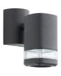 Brilliant Jandy 90967A06 mat zwarte vierkante spot voor buiten met transparante rand