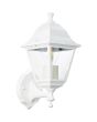 Brilliant Nissie 90991A05 klassieke mat witte staande wandlamp voor buiten met vier transparante ruitjes