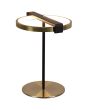 Searchlight Aerial EU 62331GO tafellamp van 35cm hoog in zwart met goudkleur en cirkelvormig kap met brandende LED ring