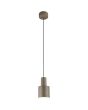 Trio Agudo 319400141 brandende taupe kleurige hanglamp met in twee lagen gelaagde metalen kapje