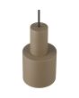 Trio Agudo 319400141 bovenaanzicht taupe kleurige hanglamp met in twee lagen gelaagde metalen kapje