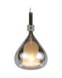 Onderaanzicht Trio Aldea verchroomd glazen hanglamp met een diameter van 12cm met een wit glazen binnenschaal