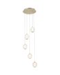 Searchlight Allure 51481-5SB brandende hanglamp met een diameter van 30cm en vijf acryl bollen met geïntegreerde LED