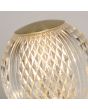 Searchlight Allure EU51482SB detailfoto van de acryl bol van het 13cm hoog messing tafellampje met acryl bol