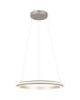 Trio Amador 331010107 staalkleurige cirkelvormige hanglamp met twee lichtringen en schakelaar voor de kleurtemperatuur