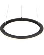 Trio Amador 331010132 bovenaanzicht zwarte cirkelvormige hanglamp met twee lichtringen