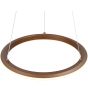 Trio Amador 331010165 bovenaanzicht koffiebruine cirkelvormige hanglamp met twee lichtringen