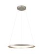 Trio Amador 331019107 staalkleurige cirkelvormige hanglamp van 75cm in diameter met twee lichtringen en schakelaar voor de kleurtemperatuur