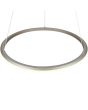 Trio Amador 331019107 bovenaanzicht staalkleurige cirkelvormige hanglamp van 75cm in diameter met twee lichtringen