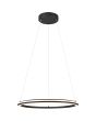 Trio Amador 331019132 zwarte cirkelvormige hanglamp van 75cm in diameter met twee lichtringen en schakelaar voor de kleurtemperatuur