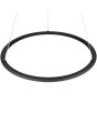 Trio Amador 331019132 bovenaanzicht zwarte cirkelvormige hanglamp van 75cm in diameter met twee lichtringen