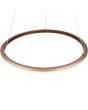 Trio Amador 331019165 bovenaanzicht koffiebruine cirkelvormige hanglamp van 75cm in diameter met twee lichtringen