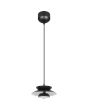 Reality Amarila zwarte metalen hanglamp van 25cm in diameter met drie schaalvormige elementen