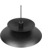 Bovenaanzicht kap Reality Amarila zwarte metalen hanglamp van 40cm in diameter met kap van drie schaalvormige elementen