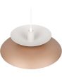 Bovenaanzicht kap Reality Amarila warm grijs met koffiebruin metalen hanglamp van 40cm in diameter met kap van drie schaalvormige elementen