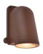 Lutec Ancor roestbruine wandlamp van 14,6 cm hoog voor buiten met een naar beneden gericht spot