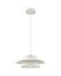 Brilliant Appia witte hanglamp met een diameter van 30,5 cm van drie schaalvormige metalen ringen boven elkaar