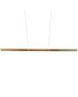 Trio Arcola 331210107 bovenaanzicht staalkleurige langwerpige hanglamp van 115cm met lichtbalk onder en boven en liftfunctie