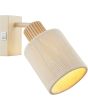 Wandlamp Arlo beige/hout 22cm