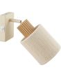 Wandlamp Arlo beige/hout 22cm