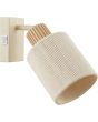 Wandlamp Arlo beige/hout 22cm