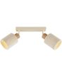 Spot Arlo beige/hout 63cm
