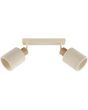 Spot Arlo beige/hout 63cm