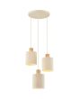 Hanglamp Arlo beige/hout 40cm