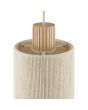 Hanglamp Arlo beige/hout 40cm