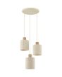 Hanglamp Arlo beige/hout 40cm