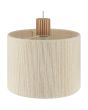 Hanglamp Arlo beige/hout 120cm